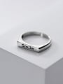 thumb 925 Sterling Silver Letter Minimalist Band Ring 4