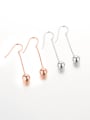 thumb 925 Sterling Silver Round Ball Minimalist Hook Earring 0