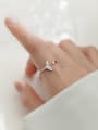 thumb 925 Sterling Silver Cubic Zirconia Fish Tail Minimalist Band Ring 3