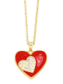 thumb Brass Enamel Heart Trend Necklace 2