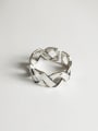 thumb 925 Sterling Silver Geometric Artisan Blank Ring 0