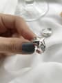 thumb 925 Sterling Silver Pentagram  Vintage Free Size  Band Ring 2