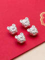 thumb 999 Fine Silver With  White Gold Plated Cute Mouse Beads Diy Accessories 0
