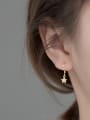 thumb 925 Sterling Silver Cubic Zirconia Star Minimalist Hook Earring 1