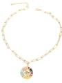thumb Brass Cubic Zirconia Butterfly Vintage Necklace 2