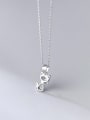 thumb 925 Sterling Silver Cubic Zirconia Cat Minimalist Necklace 3
