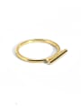 thumb Brass Smooth Geometric Minimalist Band Ring 0