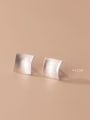 thumb 925 Sterling Silver Smotth Square Minimalist Stud Earring 3