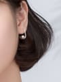 thumb 925 Sterling Silver Imitation Pearl  Irregular Minimalist Hook Earring 1