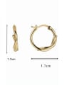 thumb Brass Geometric Minimalist Hoop Earring 1