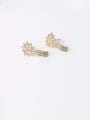 thumb Alloy With Gold Plated Trendy Flower Drop Earrings 1