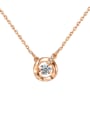 thumb Alloy Cubic Zirconia Round Dainty Necklace 0