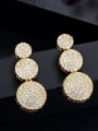 thumb Brass Cubic Zirconia Luxury Geometric  Bangle Earring and Necklace Set 3