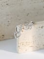 thumb 925 Sterling Silver Smooth Heart Minimalist Huggie Earring 1