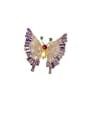 thumb Copper Cubic Zirconia White Butterfly Cute Brooches 4