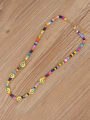 thumb Multi Color Glass beads Polymer Clay Smiley Bohemia Necklace 3