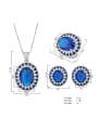 thumb Brass Cubic Zirconia Luxury Geometric Earring Ring and Necklace Set 3