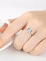 thumb 925 Sterling Silver Round  Cubic Zirconia  Minimalist Band Ring 2