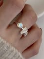 thumb 925 Sterling Silver Cubic Zirconia Water Drop Vintage Band Ring 2