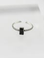 thumb 925 Sterling Silver Cubic Zirconia Geometric Vintage Band Ring 2