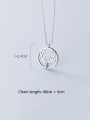 thumb 925 Sterling Silver Simple Round  antlers  Necklace 3