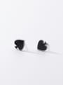 thumb 925 Sterling Silver Acrylic Heart Minimalist Stud Earring 2