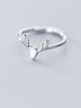 thumb 925 Sterling Silver Shell Deer Cute Free Size Ring 1