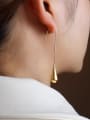 thumb Titanium Steel Water Drop Minimalist Hook Earring 2