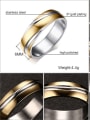 thumb Titanium Steel Smooth Round Minimalist Band Ring 2