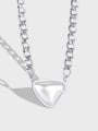 thumb Titanium Steel Imitation Pearl Heart Hip Hop Hollow Chain Necklace 0