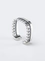 thumb 925 Sterling Silver Geometric Vintage Chain Double  Stackable Ring 4