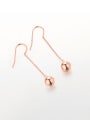 thumb 925 Sterling Silver Round Ball Minimalist Hook Earring 3