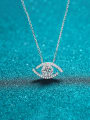 thumb 925 Sterling Silver Moissanite Evil Eye Dainty Necklace 0
