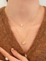 thumb 925 Sterling Silver Imitation Pearl Geometric Vintage Necklace 2