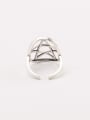 thumb 925 Sterling Silver Geometric Vintage five-pointed star Band Ring 1