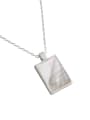 thumb 925 Sterling Silver Shell Minimalist  Geometric Pendant  Necklace 3