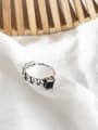 thumb 925 Sterling Silver Cubic Zirconia Black Square Vintage Band Ring 1