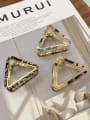 thumb Alloy Cellulose Acetate Trend Hollow Triangle Jaw Hair Claw 2