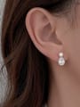 thumb 925 Sterling Silver Cubic Zirconia Water Drop Dainty Cluster Earring 1