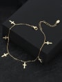 thumb 925 Sterling Silver Cross Minimalist  Anklet 1