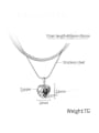 thumb Stainless steel Heart Hip Hop Multi Strand Necklace 2