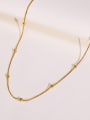 thumb Stainless steel Geometric Minimalist Bead Snake Chain Necklace 3