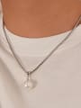 thumb Stainless steel Imitation Pearl Irregular Hip Hop Necklace 1