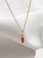 thumb 925 Sterling Silver with Red  Cubic Zirconia Red Necklace 0