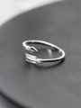 thumb 925 Sterling Silver Feather Minimalist Free Size Ring 1
