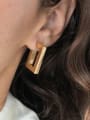 thumb Titanium Steel Rectangle Minimalist Stud Earring 1