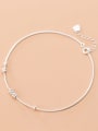 thumb 925 Sterling Silver Minimalist  Round  Anklet 0
