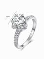 thumb 925 Sterling Silver Cubic Zirconia Crown Dainty Band Ring 2