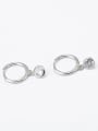 thumb 925 Sterling Silver Rhinestone Round Minimalist Huggie Earring 3