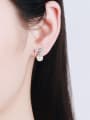 thumb 925 Sterling Silver Moissanite Bowknot Dainty Stud Earring 1